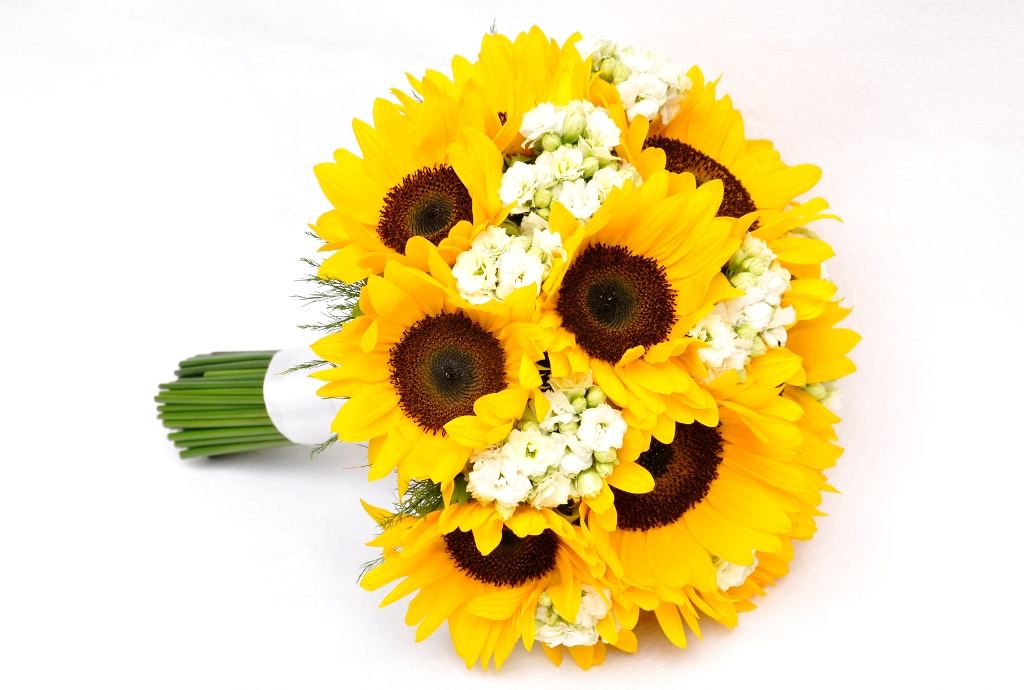 bouquet with sunflowers