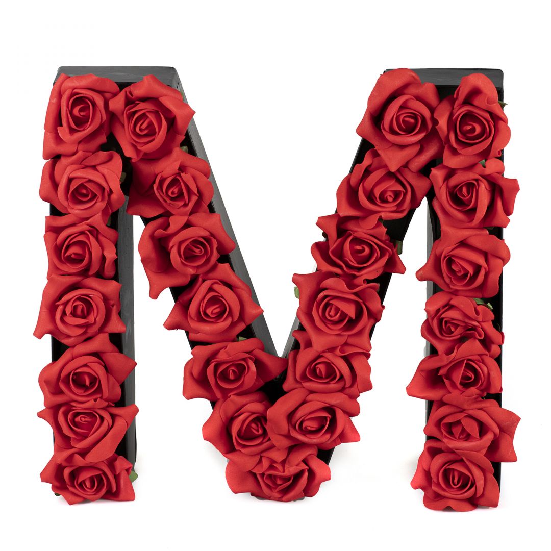 M FLOWER BOX WITH FOAM ROSES